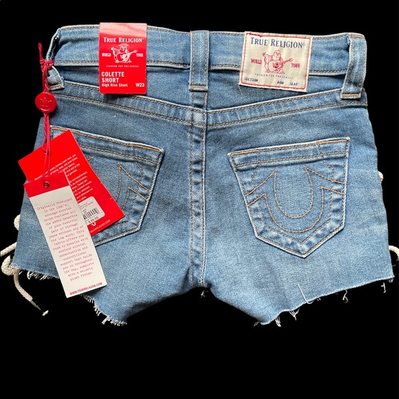 True Religion “Colette” High Waisted Shorts - Picture 2 of 2